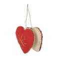 thumbnail image 4 of De Kulture Hand Made Felt Snowflake Heart Ornament (Set Of 2) 4X0.5X3 (Lwh) For Home Decoration Party Decorative Office Décor Valentine'S Day, 4 of 6