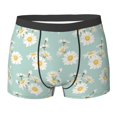 thumbnail image 6 of Men's Boxer Briefs, Floral daisy A Soft Comfy Mens Underwear Boxer Briefs Breathable With Widen Waist, 6 of 7
