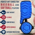 thumbnail image 6 of Exxact Sports Batter's Baseball Leg Guard with Adjustable Straps, Shin Guard Baseball - (Royal Blue, Youth - Left Handed Hitter), 6 of 7