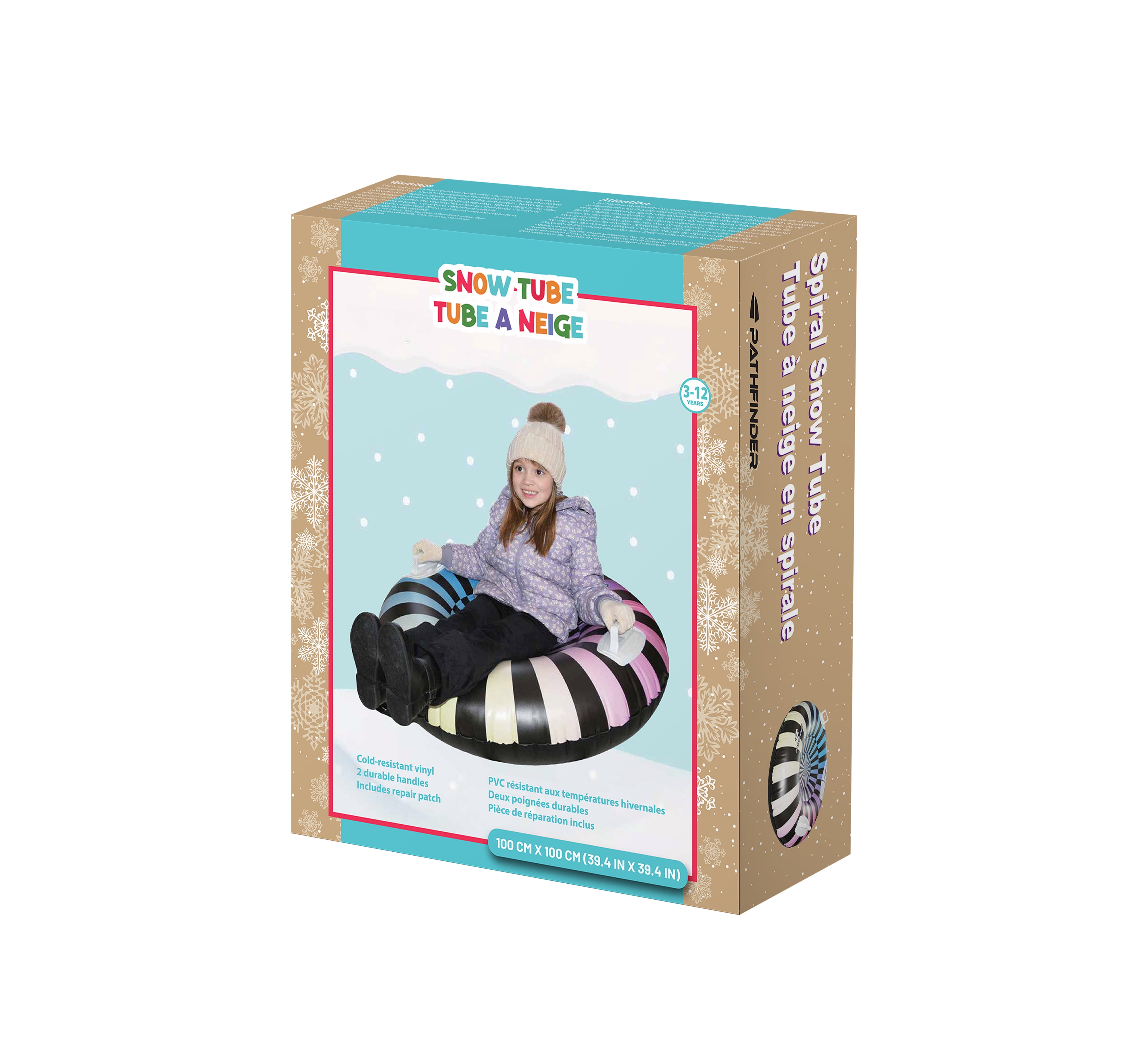 Tube a neige en spiral de 39 po / 100 cm, Pathfinder pour les âges 3 – 12 ans
