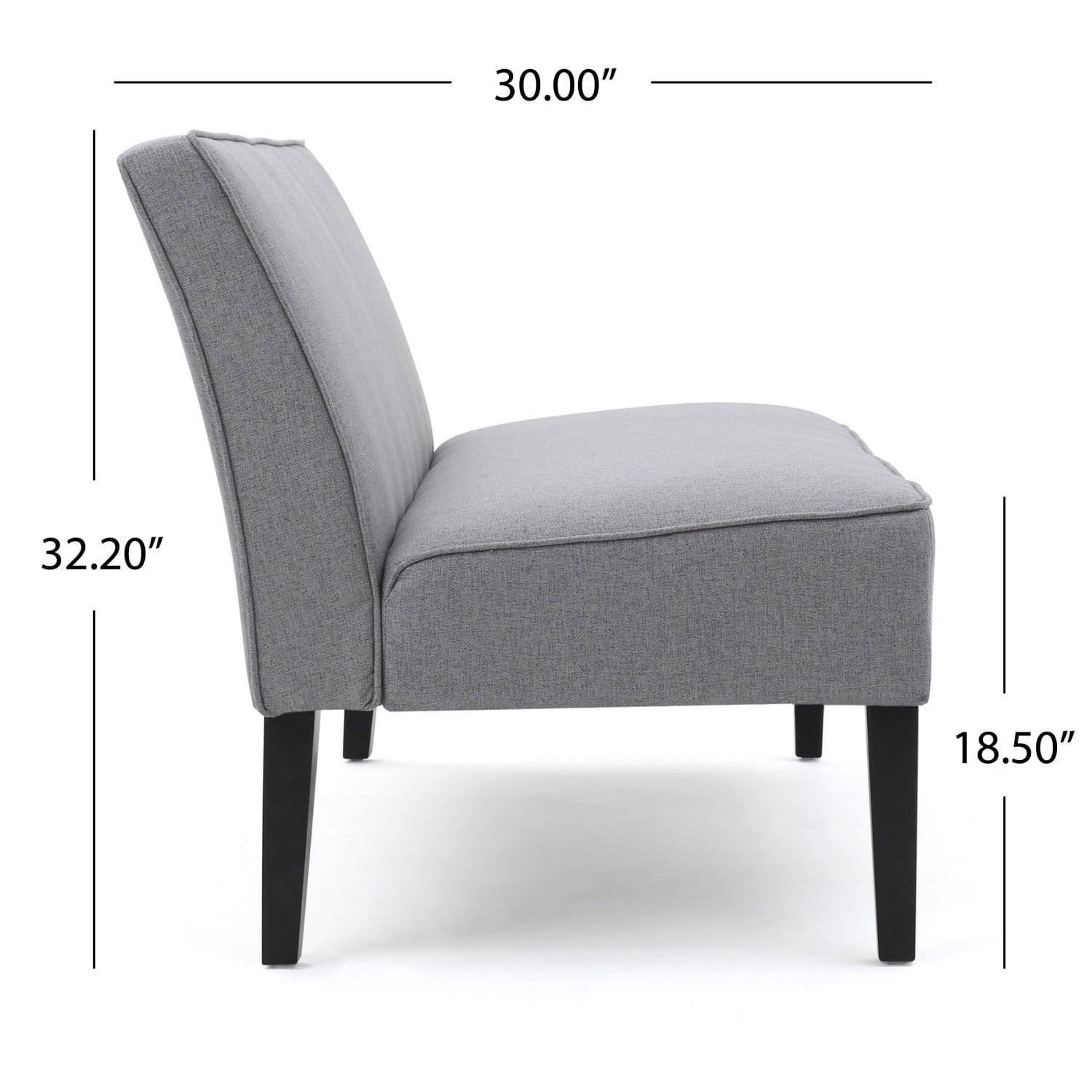 50" Upholstered Loveseat Sofa Modern 2 Seater Couch with Birch Wood Legs, Linen Fabric Small Space Sofa for Living Room Bedroom Office, Grey