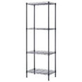 thumbnail image 3 of 4-Tier Heavy Duty Metal Storage Rack – 400lbs Capacity Adjustable Wire Shelving Unit for Kitchen, Garage, Office | Tool-Free Assembly, Leveling Feet, Commercial & Home, 3 of 12