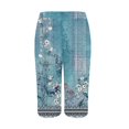 thumbnail image 5 of Charmgo Womens Shorts, Linen Shorts for Women Summer Casual Elastic High Waisted Knee Length Shorts Loose Wide Leg Shorts with Pockets, Summer Shorts for Women Light Blue L, 5 of 5