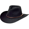 thumbnail image 2 of Stetson Men's Bozeman Wool Felt Crushable Cowboy Hat Black Medium, 2 of 2