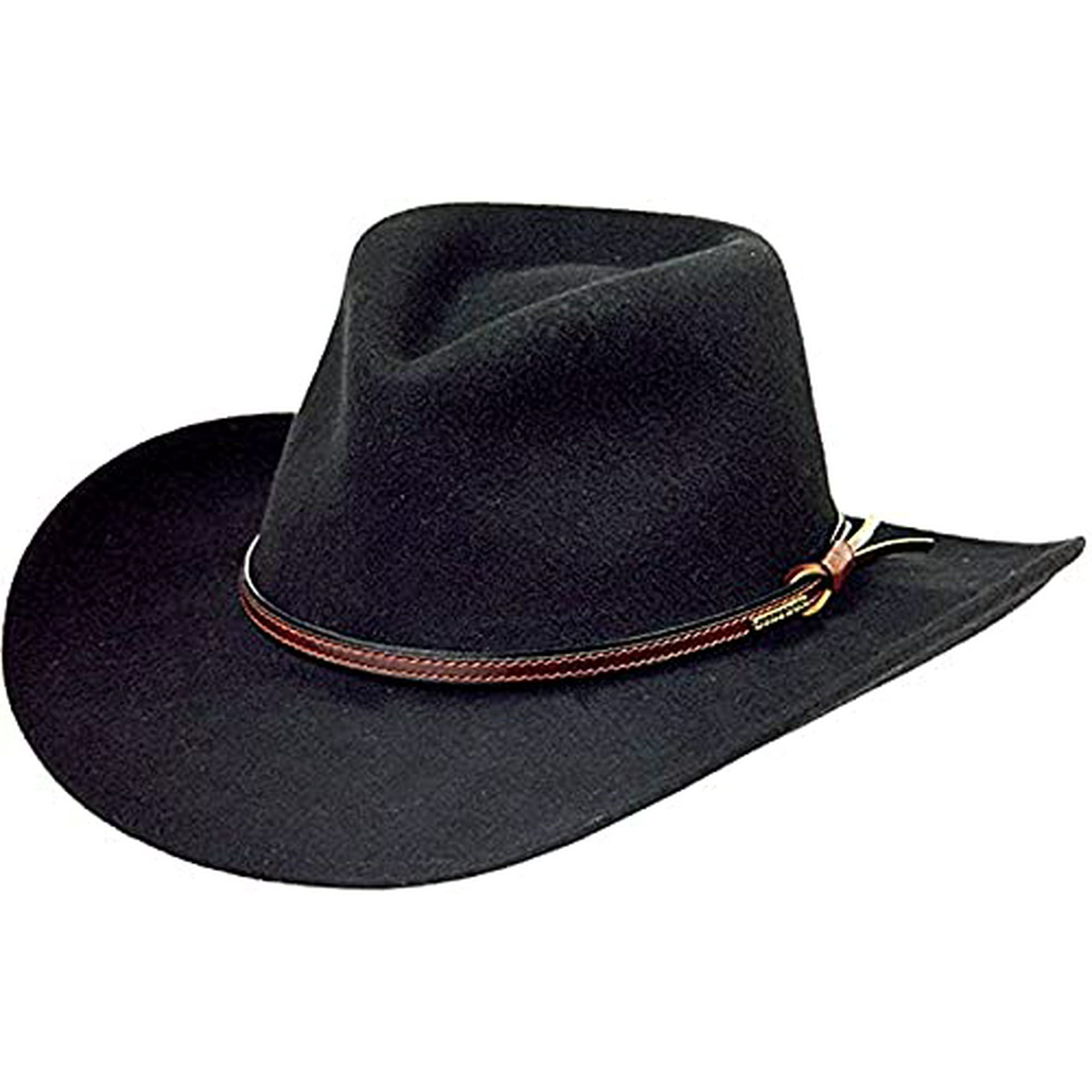 Stetson Men's Bozeman Wool Felt Crushable Cowboy Hat Black