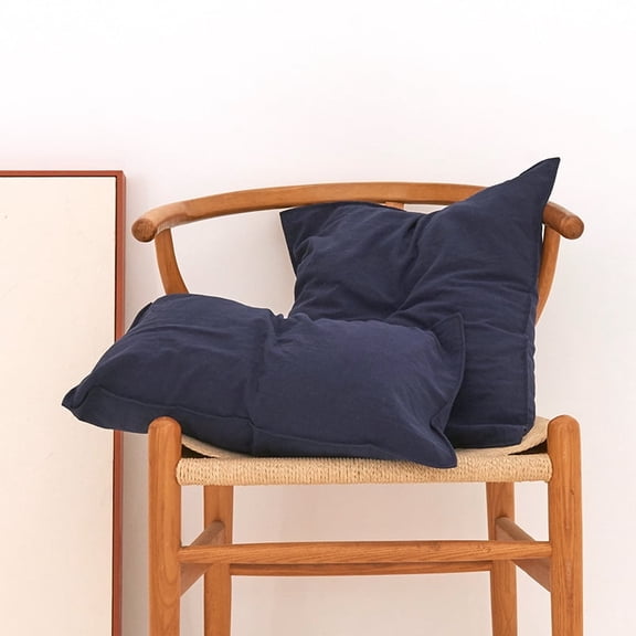 XmhyTop Decorative Pillow, 30*50 CMnavy blue Decor Pillow, 1 Pcs Throw Pillows with Washed Cotton Cover & PP Cotton Filling, Soft Cushion for Sofa, Bed, Living Room
