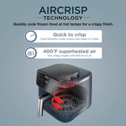 Ninja Air Fryer Pro XL 5-Qt, 3-in-1, 400°F Air Crisp Technology, Nonstick Crisper Plate, AF140WMNV Navy