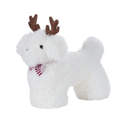 My Texas House Andy 12" x 17" Christmas Toy Dog Holiday Decorative Pillow