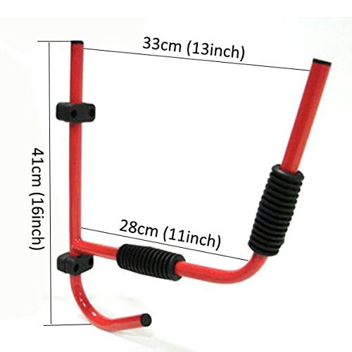 GZYF Pair Folding Kayak Rack Wall Mount Ladder Surfboard Canoe Storage Hanger Hooks Red