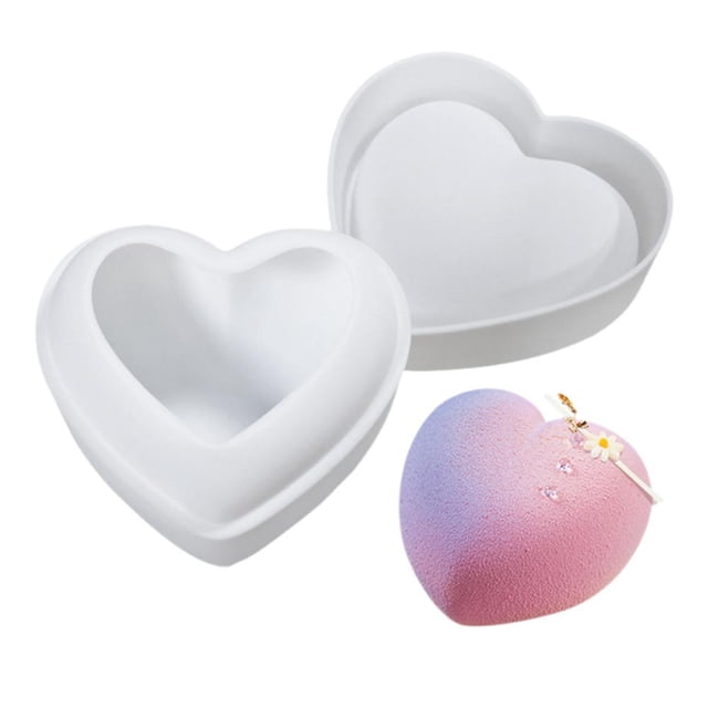 EZLIFE Molde de silicona con forma de corazón para hornear pasteles, molde para chocolate, herramienta de bricolaje, nuevo J4O9