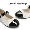 thumbnail image 2 of Dream pairs Girls Mary Jane Ballet Flats Dress Shoes for Party School Wedding SDFL226K WHITE/BLACK Size 13, 2 of 4
