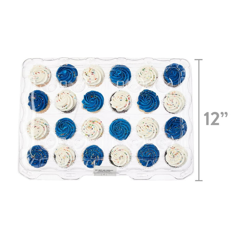 Freshness Guaranteed White and Chocolate Cupcakes, 45 oz, 24 Count, Colors Will Vary