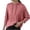 Pink, variant on XFLWAM Women Casual Long Sleeve Loose T-Shirt Drawstring Hooded Pajamas Pullover Tops Solid Color Home Clothes Black M