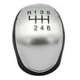 thumbnail image 1 of For Ford Gear Shift Knob Manual Shifter Black White ABS Leather Design, 1 of 9