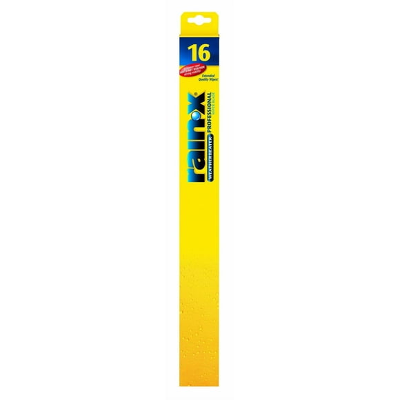 Rain-X Windshield Wiper Blade RX30116 Weatherbeater Professional; 16 Inch; Single Blade; Without Spoiler; Black; 3 Season Rubber Blade