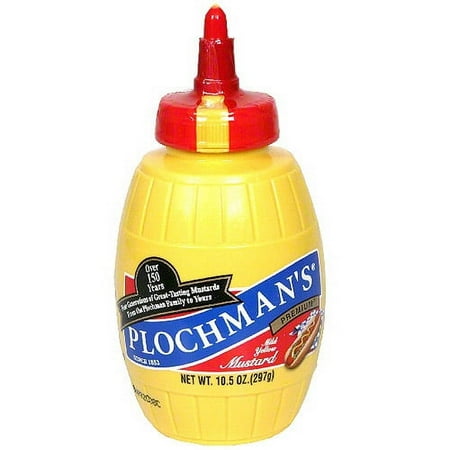 Plochman's Premium Mild Yellow Mustard, 10.5 oz (Pack of 24)