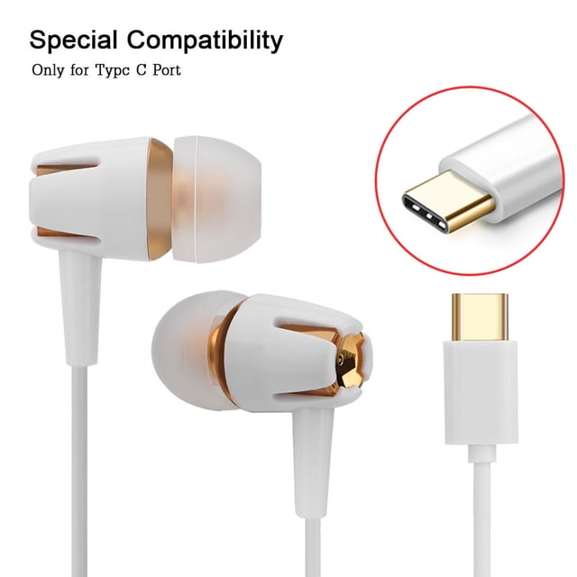 Type C Earphones, With Mic Stereo Surrounding Sound Type C Earbuds With Mic, For Friends Family