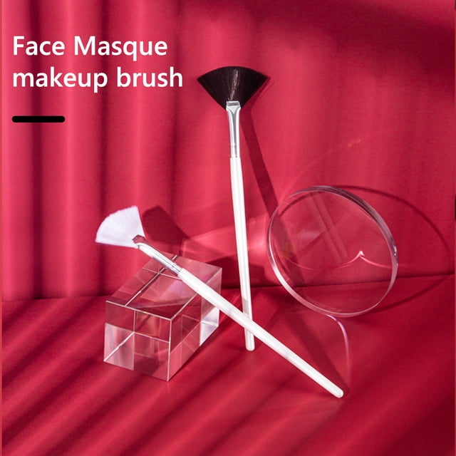 Soft Face Brush Fan Shape Soft Bristle Long Handle Painting Simple Operation Wide Application Brush Versatile Makeup Tool