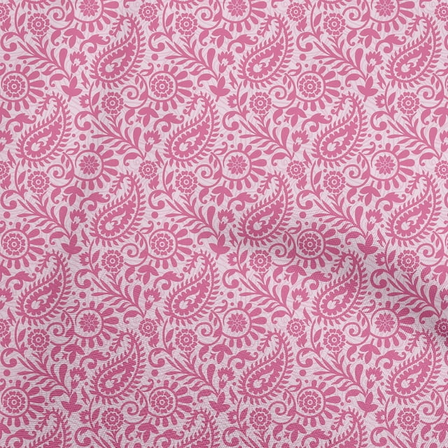 oneOone Silk Tabby Blush Pink Fabric Paisleys Craft Projects Decor Fabric Printed By The Yard 42 Inch Wide-AS
