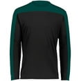 thumbnail image 2 of Holloway 223602.429.XL Youth Momentum Team Long Sleeve T-Shirt, Black & Dark Green - Extra Large, 2 of 5