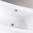 thumbnail image 3 of Kingston Brass VTSQ663422M2 66" Acrylic Rectangular Double Ended Freestanding Tub with Overflow/Drain Assembly, Glossy White/Polished Brass, 3 of 8