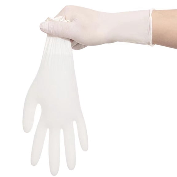 White Nitrile Disposable Gloves, 4mil-30 Count, Gloves Disposable Latex Free, Powder Free for Cooking, Household, Food Safe, Nitrile Safety Medical Exam Cooking Cleaning Disposable Gloves,White