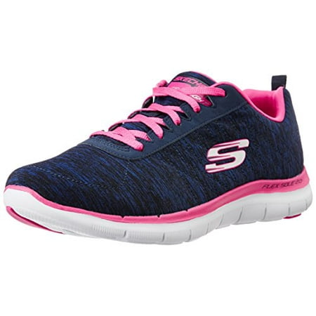 Skechers Sport Women's Flex Appeal 2.0 Fashion Sneaker, navy pink, 6.5 ...