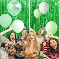 thumbnail image 2 of Green Fringe Curtain Foil Backdrop Curtain 1PCS 3.3x6.6Ft Party Streamers Metallic Tinsel for Birthday Wedding Engagement Baby Shower Bachelorette Christmas Holiday Celebration Party Decorations, 2 of 8