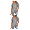 thumbnail image 1 of Guardurnaity Camiseta de algodón para mujer, camiseta informal de manga corta, ropa de verano transpirable para viajes de trabajo, accesorios para Type6 NO6, 1 of 6