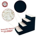thumbnail image 3 of Majestic Pet Villa Pet Stairs 4 Steps Navy Machine Washable Removable Cover 24" x 16" x 20", 3 of 5