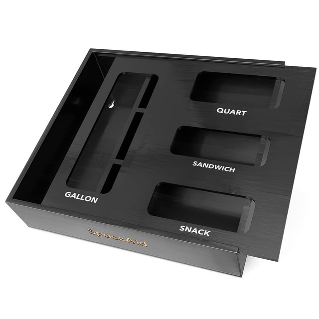 Organizador de bolsas SpaceAid para cajón de cocina, bambú