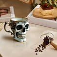 thumbnail image 3 of Coollooc Royal Skull Coffee Mug, Halloween Skull Cup, Gothic Porcelain Tea Cup With Gold Trim, Skull-Coffee Mug Halloween Gifts for Coffee Lovers And Collectors(A), 3 of 8