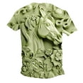 thumbnail image 4 of ZCFZJW Big and Tall Regular Fit Graphic T-Shirts for Men Vintage 3D Horse Pattern Print Summer Short Sleeve Round Neck Pullover Tops Trendy Outdoor Daily Vacation Tees Shirt Green XL, 4 of 6