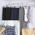 thumbnail image 5 of Perchas de armario de moda, superficie de terciopelo antideslizante, clips ajustables para ropa, ultrafinas y ligeras para pantalones, faldas, calcetines, perchas de metal duraderas y resistentes a, 5 of 5