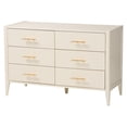 thumbnail image 5 of Baxton Studio Primrose Ivory Fluted Wood Queen Size 4-Piece Bedroom Set, 5 of 6