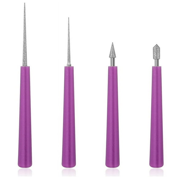 4Pcs Diamond Tipped Bead Reamer for Jewelry Making Beading Hole Enlarger Tool Glass Plastic Metal Wood Beads