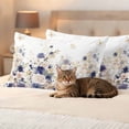thumbnail image 3 of Purple Spring Floral Outdoor Waterproof Pillow Covers, Elegant Pastoral Flowers Watercolor Decorative Rectangle Throw Pillowcase Sofa Cushion Sham for Patio/Couch/Chair, 20"x12" 2 Pack, 3 of 8