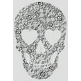 thumbnail image 2 of Women's Lost Gods Lace Print Heart Skull Racerback Tank Top White Heather Small, 2 of 4