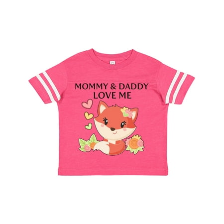 

Inktastic Mommy and Daddy Love Me- little fox Gift Toddler Boy or Toddler Girl T-Shirt