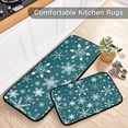 thumbnail image 5 of SKYSONIC Snowflake 2 Pieces Kitchen Rug Cushioned Anti-Fatigue Kitchen Rugs Set for Home Office Laundry,19.7" x 27.6"+19.7" x 47.2", 5 of 7