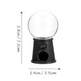 thumbnail image 2 of Mini Gumball Machine Black Plastic Candy Dispenser for Decor Easy to Operate with 12 Pieces, 2 of 8