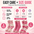 thumbnail image 6 of Muk Luks Kids Heat Retainer Boot Socks, 3 Pack, Warm Thermal Cushioned Crew Socks, PINK, M/L, 6 of 8