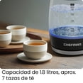 thumbnail image 3 of Chefman Hervidor eléctrico para agua hirviendo, 1.8L 1500W, agua caliente en 3 minutos, luces LED, apagado automático, protección de ebullición y secado, he, 3 of 8