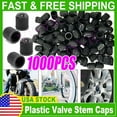 thumbnail image 2 of 1000 Pcs Universal Black Plastic Car Motor Tire Valve Stem Caps US STOCK, 2 of 5