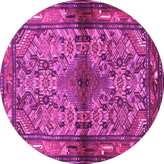 Ahgly Company Indoor Round Persian Pink Traditional Area Rugs, 5' Round