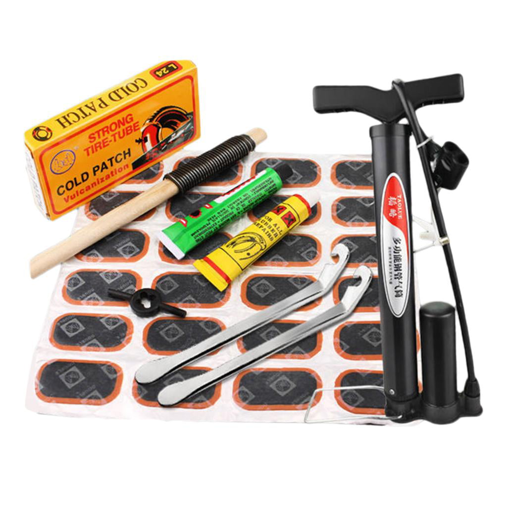 13 Piece Puncture Repair Kit Bike Tyre Tube Bicycle ToolKit Cycle Patches Glue 