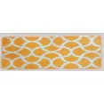 thumbnail image 3 of Gorgeous Home Linen 15-Piece Bathroom Set 2-Rugs/Mats, 1 -Fabric Shower Curtain, 12-Fabric Covered Rings Geometric Orange, 3 of 5