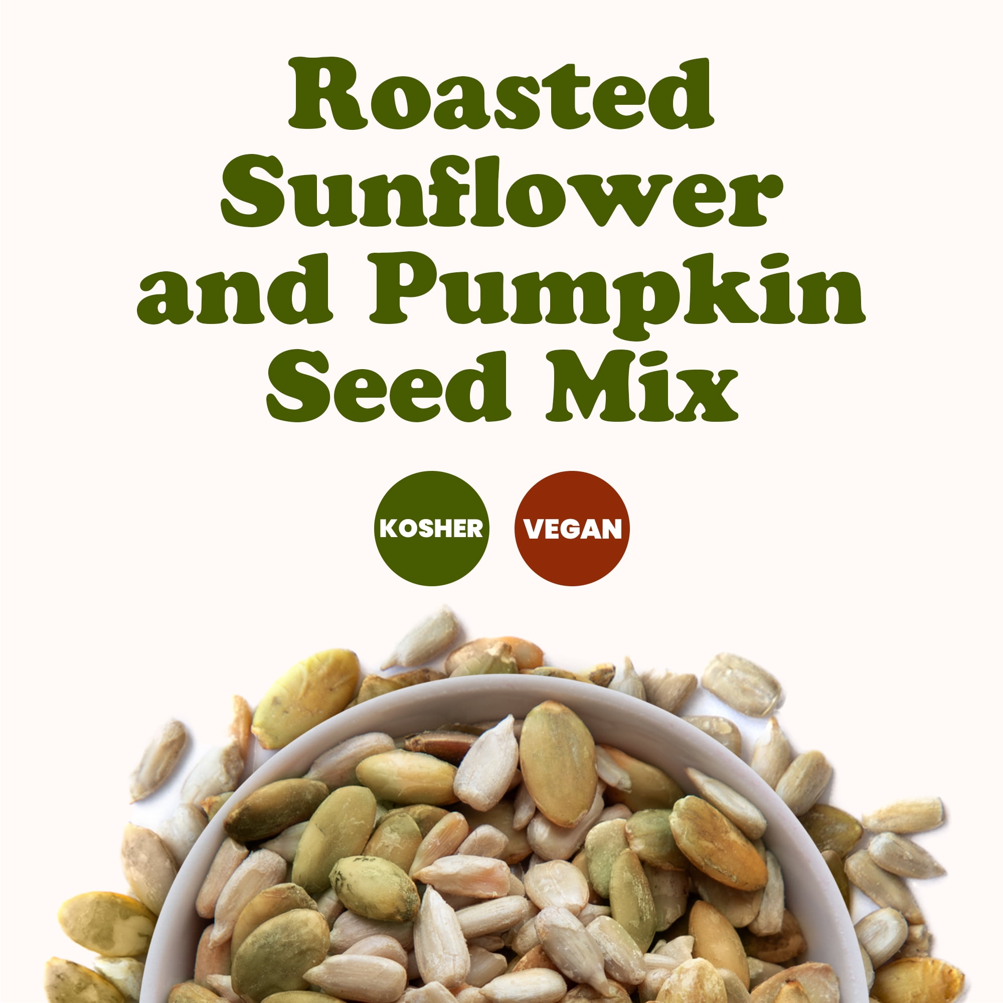 Dry Roasted Sunflower and Pumpkin Seed Mix, 4 Pounds – Healthy, Natural Snack, Rich in Protein, Perfect for Snacking, Baking and Salads, Vegan, Kosher, Bulk – by Food to Live