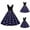 Purple, variant on Lolmot Women 50s 60s Vintage Sleeveless Polka Dot Solid Color Cocktail Swing Dress Retro Audrey Hepburn Evening Rockabilly Prom Party Dress Formal A-line Mid-Length Dress