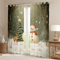 thumbnail image 2 of Feelyou Teen Christmas Reindeer Curtains Pack of 2 (42x84 Each), Snowman Xmas Tree Curtains Blackout, Vintgae Fairy Tale Bedroom Curtains, Window Curtains Home Decor, 2 of 6